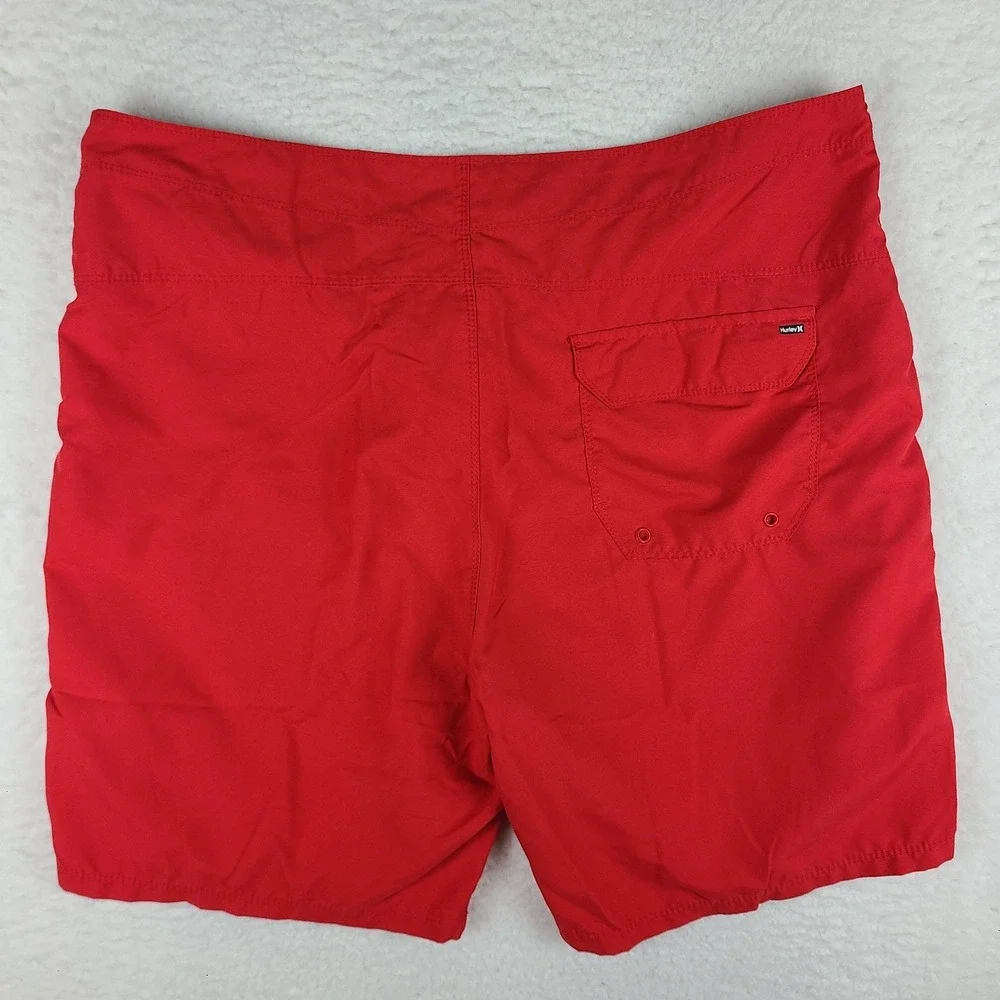 Hurley Board Shorts Mens 38 Red Solid 9
